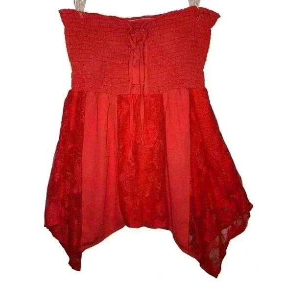 CHERRY RED FAIRY TUBE TOP CAMI - Picture 6 of 7